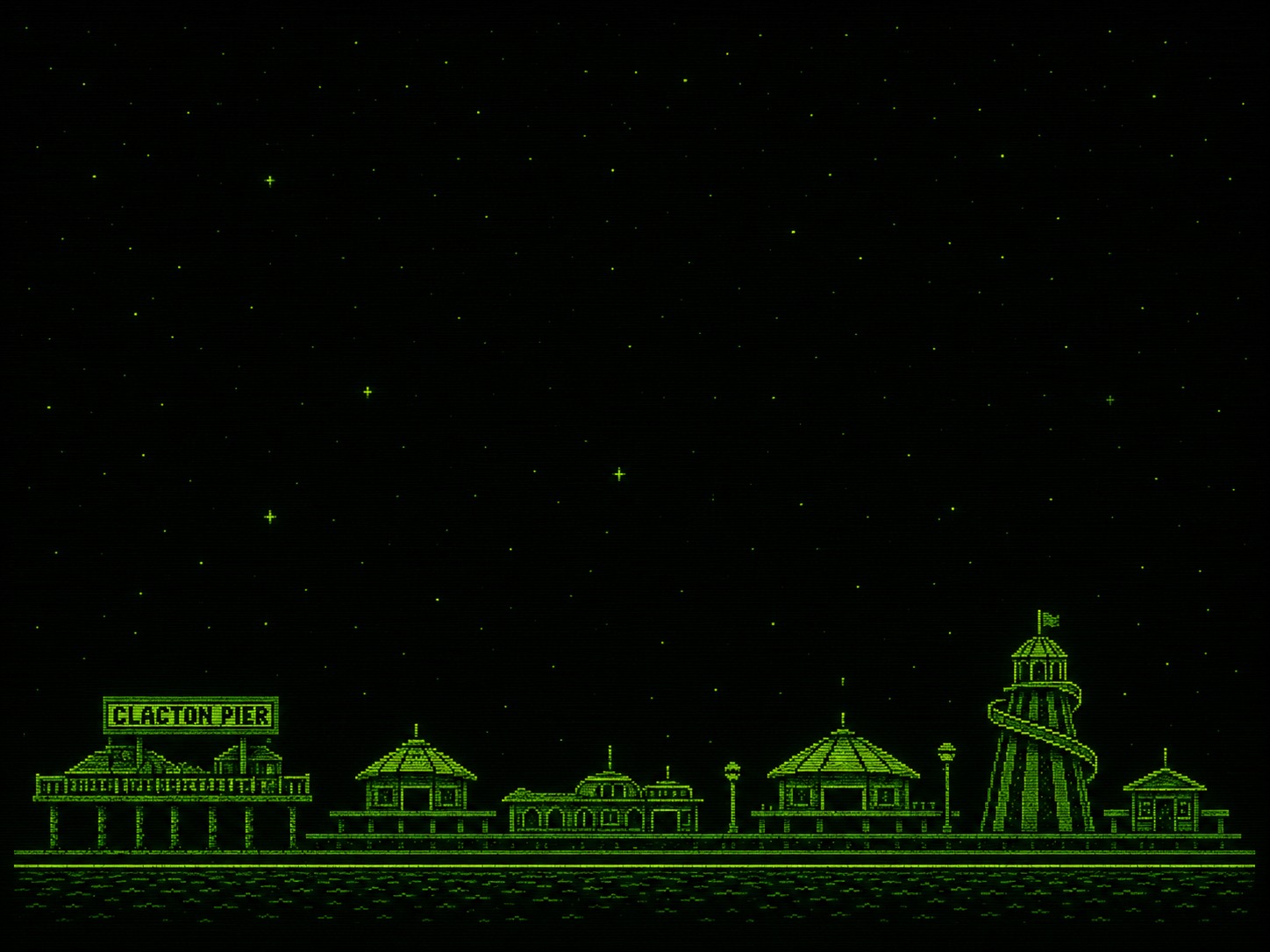 Clacton pier backdrop used in the game
